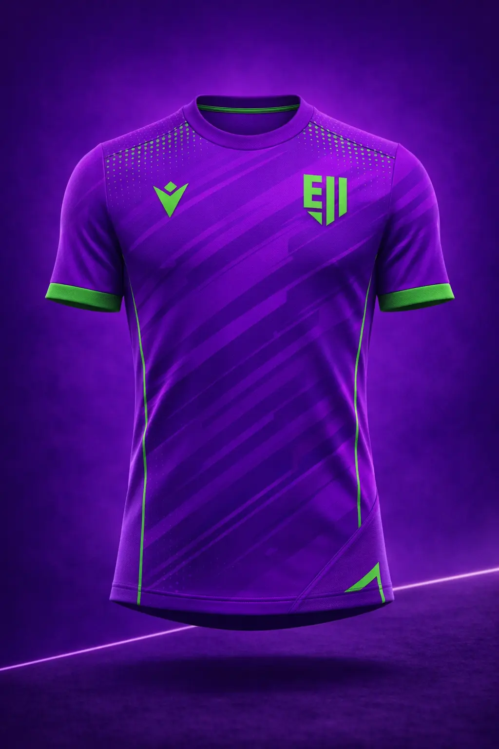 Third kit concept viola con dettagli verdi
